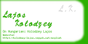 lajos kolodzey business card